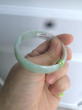 Load image into Gallery viewer, 51.1mm certificated Type A 100% Natural light apple green thin Jadeite Jade bangle AE48-9420
