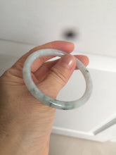 Load image into Gallery viewer, 49.5mm Certified Type A 100% Natural icy light green purple round cut oval Jadeite Jade bangle AQ32-2403