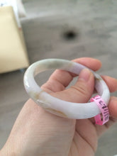 Load image into Gallery viewer, Certified 54.3mm Type A 100% Natural green/brown/purple Jadeite Jade bangle AY41