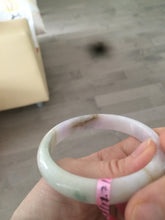 Load image into Gallery viewer, Certified 54.3mm Type A 100% Natural green/brown/purple Jadeite Jade bangle AY41