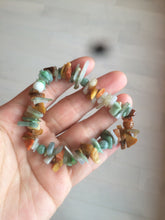 Load image into Gallery viewer, 100% natural green/yellow/clear/red/white colorful jadeite jade beads bracelet for size 54-60mm X109