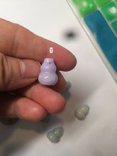 Load image into Gallery viewer, 100% natural type A 3D white/yellow/purple/brown Jadeite jade gourd ( 葫芦, 福禄) pendant AF31