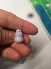 Load image into Gallery viewer, 100% natural type A 3D white/yellow/purple/brown Jadeite jade gourd ( 葫芦, 福禄) pendant AF31
