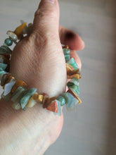 Load image into Gallery viewer, 100% natural green/yellow/clear/red/white colorful jadeite jade beads bracelet for size 54-60mm X109