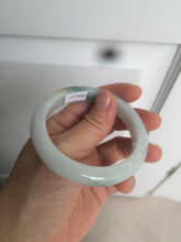 Load image into Gallery viewer, 53.5mm certified 100% natural Type A green/white jadeite jade bangle AQ31-1361