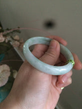 Load image into Gallery viewer, 50.5mm Certified Type A 100% Natural sunny green/light green/brown oval Jadeite Jade bangle AH59-0802
