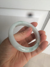 Load image into Gallery viewer, 53.5mm certified 100% natural Type A green/white jadeite jade bangle AQ31-1361