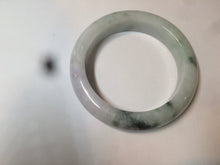 Load image into Gallery viewer, 53.5mm certified 100% natural Type A green/purple/white jadeite jade bangle AB90-1704