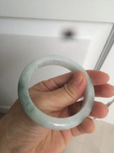 Load image into Gallery viewer, 53.5mm certified 100% natural Type A green/white jadeite jade bangle AQ31-1361