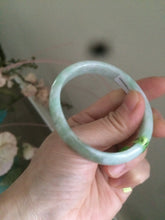 Load image into Gallery viewer, 50.5mm Certified Type A 100% Natural sunny green/light green/brown oval Jadeite Jade bangle AH59-0802