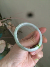 Load image into Gallery viewer, 50.5mm Certified Type A 100% Natural sunny green/light green/brown oval Jadeite Jade bangle AH59-0802