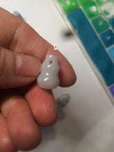 Load image into Gallery viewer, 100% natural type A 3D white/yellow/purple/brown Jadeite jade gourd ( 葫芦, 福禄) pendant AF31