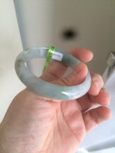 Load image into Gallery viewer, 51mm 100% natural Type A green oval jadeite jade bangle U72-1523