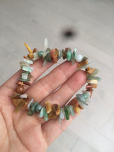 Load image into Gallery viewer, 100% natural green/yellow/clear/red/white colorful jadeite jade beads bracelet for size 54-60mm X109