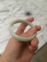 Load image into Gallery viewer, 53.8mm certified Type A 100% Natural light apple green Jadeite Jade bangle S28-6276