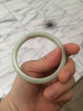 Load image into Gallery viewer, 53.8mm certified Type A 100% Natural light apple green Jadeite Jade bangle S28-6276