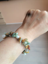 Load image into Gallery viewer, 100% natural green/yellow/clear/red/white colorful jadeite jade beads bracelet for size 54-60mm X109