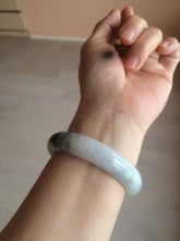Load image into Gallery viewer, 53.5mm certified 100% natural Type A green/purple/white jadeite jade bangle AB90-1704