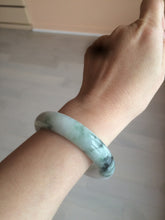 Load image into Gallery viewer, 53.5mm certified 100% natural Type A green/purple/white jadeite jade bangle AB90-1704