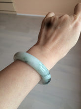 Load image into Gallery viewer, 53.5mm certified 100% natural Type A green/purple/white jadeite jade bangle AB90-1704