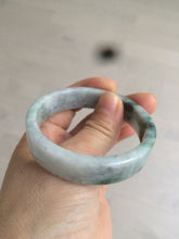 Load image into Gallery viewer, 51mm certified Type A 100% Natural dark green/purple square Jadeite Jade bangle AD69-0410