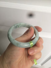 Load image into Gallery viewer, 55mm Certified type A 100% Natural green/white Jadeite bangle KS74-1313