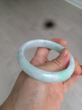 Load image into Gallery viewer, 55.7mm certified 100% natural sunny green/white jadeite jade bangle AQ29-1420