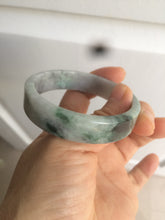 Load image into Gallery viewer, 51mm certified Type A 100% Natural dark green/purple square Jadeite Jade bangle AD69-0410