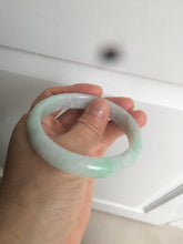 Load image into Gallery viewer, 55.7mm certified 100% natural sunny green/white jadeite jade bangle AQ29-1420