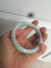 Load image into Gallery viewer, 55.7mm certified 100% natural sunny green/white jadeite jade bangle AQ29-1420