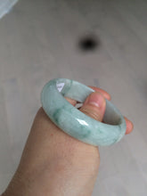 Load image into Gallery viewer, 52mm certified type A100% Natural green white oval Jadeite Jade bangle H148-1034