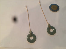 Load image into Gallery viewer, 100% Natural watery safe and sound mom and daughter buckle dangling jadeite Jade earring AS2