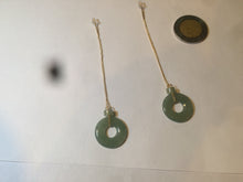 Load image into Gallery viewer, 100% Natural watery safe and sound mom and daughter buckle dangling jadeite Jade earring AS2