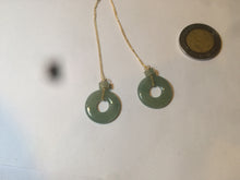 Load image into Gallery viewer, 100% Natural watery safe and sound mom and daughter buckle dangling jadeite Jade earring AS2