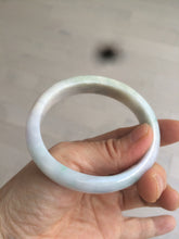Load image into Gallery viewer, 53mm Certified type A 100% Natural light green purple oval jadeite jade bangle AD70-2162