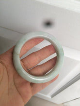 Load image into Gallery viewer, 55.8mm Certified type A 100% Natural quiet light green/blue Jadeite bangle AQ27-1703