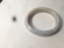 Load image into Gallery viewer, 53mm Certified type A 100% Natural light green purple oval jadeite jade bangle AD70-2162