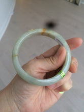 Load image into Gallery viewer, 58.5mm certified 100% natural green/yellow jadeite jade bangle AE44-8521