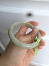 Load image into Gallery viewer, 58.5mm certified 100% natural green/yellow jadeite jade bangle AE44-8521