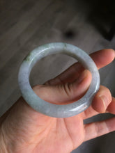 Load image into Gallery viewer, 50.5mm Certified type A 100% Natural light green/purple Jadeite Jade bangle D51-3534