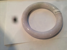 Load image into Gallery viewer, 53.8mm Certified type A 100% Natural light purple white chubby round cut Jadeite Jade bangle AS6-5121