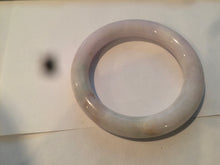 Load image into Gallery viewer, 53.8mm Certified type A 100% Natural light purple white chubby round cut Jadeite Jade bangle AS6-5121