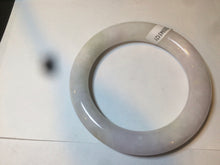 Load image into Gallery viewer, 53.8mm Certified type A 100% Natural light purple white chubby round cut Jadeite Jade bangle AS6-5121