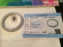 Load image into Gallery viewer, 58mm certified type A 100% Natural light purple white jadeite jade bangle AS8-0934