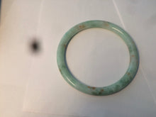 Load image into Gallery viewer, 51.5mm certificated Type A 100% Natural sunny green whit red floating flowers slim Jadeite Jade bangle AR60-0193