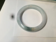 Load image into Gallery viewer, 53.5mm certified 100% natural Type A green/white jadeite jade bangle AQ31-1361