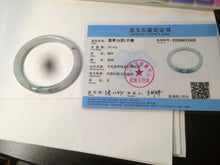 Load image into Gallery viewer, 49.5mm Certified Type A 100% Natural icy light green purple round cut oval Jadeite Jade bangle AQ32-2403
