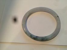 Load image into Gallery viewer, 49.5mm Certified Type A 100% Natural icy light green purple round cut oval Jadeite Jade bangle AQ32-2403