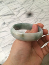 Load image into Gallery viewer, 51.5mm certified 100% natural Type A green/yellow oval jadeite jade bangle S30-1037