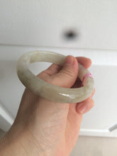 Load image into Gallery viewer, 57.2mm certified type A 100% Natural icy watery pale pinkish gray/white/gray/black Jadeite Jade bangle X39-1616